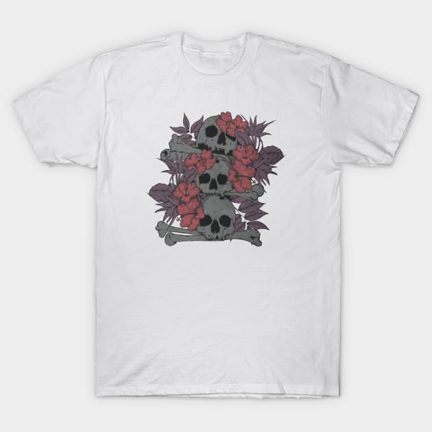 Skulls and crossbones T-Shirt by Jess Adams